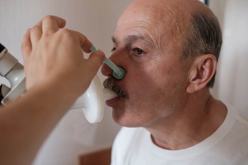 Man wordt getest op astma
